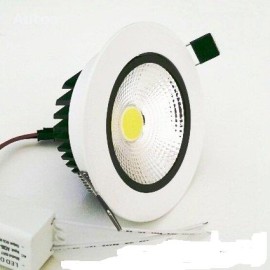 ΛΑΜΠΑ-ΣΠΟΤ  Downlights 5w - Body ψυχρού λευκού φωτός Λευκό σατέν